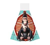 The Silent Monkey Coral Fleece Hand Towel Super Absorbant Hanging Kitchen Towel Kids Adult Bathroom Kitchen Towel Hanging Hand Towel