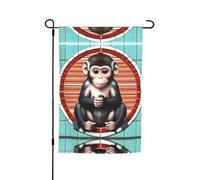 The Silent Monkey Drapeau décoratif de jardin imprimé 30,5 x 45,7 cm - Drapeau de cour pour terrasse, balcon, jardin, pelouse