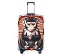 The Silent Monkey Housse de protection anti-rayures pour valise à roulettes, 45,7 à 81,3 cm, convient pour les voyages, les voyages d'affaires, blanc, S