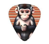 The Silent Monkey Lot de 12 médiators en ABS, bords lisses, sensation confortable, 3 épaisseurs en option