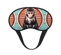 The Silent Monkey - Masque de sommeil occultant - Confortable - Pour homme et femme - Parfait pour dormir, méditation, voyage