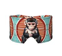 The Silent Monkey Masque de sommeil réglable et cache-oreilles unisexe pour dormir sur le côté (68,1 x 10,9 cm), couverture confortable pour l'intérieur et l'extérieur, le yoga, les voyages