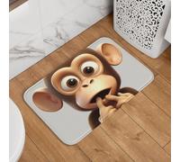 The Silent Monkey Paillasson de bienvenue antidérapant, absorbant, doux, lavable et moderne pour décoration élégante de cuisine, chambre à coucher, salle de bain, 40,6 x 61 cm