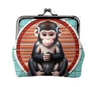 The Silent Monkey Petit portefeuille pour femme, porte-monnaie pour femme, petit portefeuille pour femme, petite trousse de maquillage pour sac à main, Noir , Taille unique, Organiseur de sac