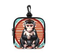 The Silent Monkey Petite pochette de rangement étanche en néoprène avec fermeture éclair pour écouteurs, porte-clés