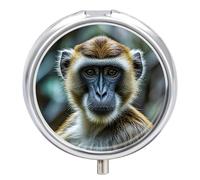 The Silent Monkey Pilulier portable à 3 compartiments pour le quotidien, sac à main, médicaments, vitamines, huile de poisson, cadeau de voyage