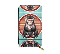The Silent Monkey Pochette en cuir Motif singe 19 x 10 cm