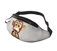 The Silent Monkey Sac banane pour homme et femme Sac banane tendance Petit sac banane d'extérieur