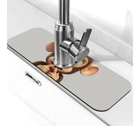 The Silent Monkey Tapis de robinet pour évier de cuisine 14 x 38 cm Diatomite Séchage rapide Plateau d'évier Super absorbant Poignée de robinet Attrape-gouttes pour cuisine