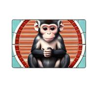 The Silent Monkey Tapis en flanelle douce 152,4 x 99,1 cm en mousse à mémoire de forme, idéal pour le salon et le bureau.