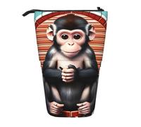 The Silent Monkey Trousse à crayons extensible en tissu Oxford multi-design réglable en hauteur