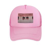 The Silky Water Casquette de baseball unisexe en maille respirante pour sports de plein air Noir, rose, Taille unique