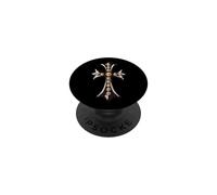 The Silver Cross Ever Gold Pave Diamond PopSockets PopGrip Adhésif
