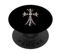 The Silver Cross Pave Diamond PopSockets PopGrip Adhésif