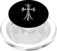 The Silver Cross Pave Diamond PopSockets PopGrip pour MagSafe