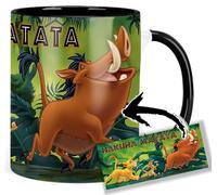 The Simba Timon Pumbaa Tasse Ceramique Intérieure et Poignée Noire Mug AAA