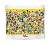 The Simpsons All Character Collection Poster American Hot Anime Peinture Tapisserie Polyester Imprimer Œuvres d'art Décoration Chambre Salon 127 x 152,4 cm