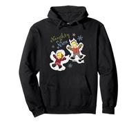 The Simpsons Bart and Lisa Christmas Holiday Naughty or Nice Sweat à Capuche