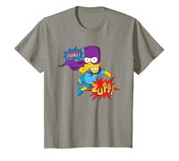 The Simpsons Bart Simpson Bartman Super Hero Sound Effects T-Shirt, Enfant, Ardoise, 2 Ans