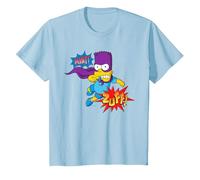 The Simpsons Bart Simpson Bartman Super Hero Sound Effects T-Shirt, Enfant, Bleu Céleste, 2 Ans
