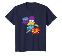 The Simpsons Bart Simpson Bartman Super Hero Sound Effects T-Shirt, Enfant, Bleu Marine, 2 Ans
