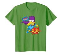 The Simpsons Bart Simpson Bartman Super Hero Sound Effects T-Shirt, Enfant, Herbe, 10 Ans
