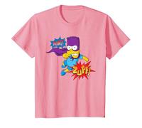 The Simpsons Bart Simpson Bartman Super Hero Sound Effects T-Shirt, Enfant, Rose, 2 Ans