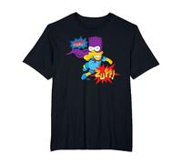 The Simpsons Bart Simpson Bartman Super Hero Sound Effects T-Shirt, Homme Grandes Tailles, Noir, 2X Tall