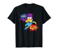 The Simpsons Bart Simpson Bartman Super Hero Sound Effects T-Shirt, Homme, Noir, S