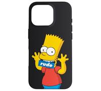 The Simpsons Bart Simpson Bouche grossière Noir Coque pour iPhone 16 Pro