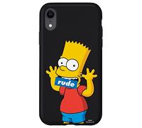 The Simpsons Bart Simpson Bouche grossière Noir Coque pour iPhone XR