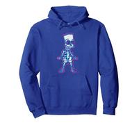 The Simpsons Bart Simpson Way in Trouble X-Ray Sweat à Capuche, Unisexe pour Adultes, Bleu Royal, XL