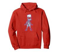 The Simpsons Bart Simpson Way in Trouble X-Ray Sweat à Capuche, Unisexe pour Adultes, Rouge, M
