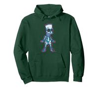 The Simpsons Bart Simpson Way in Trouble X-Ray Sweat à Capuche, Unisexe pour Adultes, Vert Forêt, XL