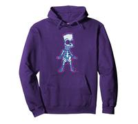 The Simpsons Bart Simpson Way in Trouble X-Ray Sweat à Capuche, Unisexe pour Adultes, Violet, M