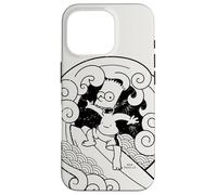 The Simpsons Bart Surf Bloc de Bois Japonais Coque pour iPhone 16 Pro