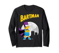 The Simpsons Bartman in Front of Moon & Power Plant Outline Manche Longue
