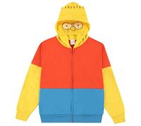 The Simpsons Costume à Capuche Bart Simpson pour garçon - Barbe Homer, Lisa, Krusty et Marge - Cosplay Dress Up, Rouge/Jaune, XS