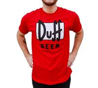 The Simpsons Duff Beer Logo Homer T-Shirt pour Homme, Rouge, Taille XL