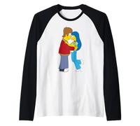 The Simpsons Flashback Homer & Marge Valentine’s Day Couple Manche Raglan