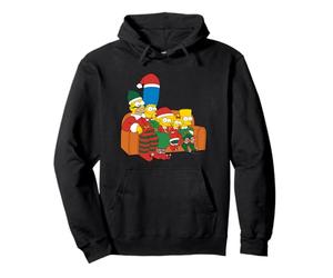 The Simpsons Holiday Family Christmas Elf Costumes Couch Gag Sweat à Capuche