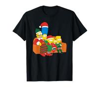 The Simpsons Holiday Family Christmas Elf Costumes Couch Gag T-Shirt