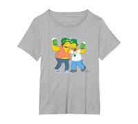 The Simpsons Homer and Barney Cheers to St. Patrick’s Day T-Shirt, Femme Grandes Tailles, Gris Chiné, 6X