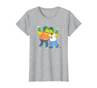 The Simpsons Homer and Barney Cheers to St. Patrick’s Day T-Shirt, Femme, Gris Chiné, 3XL