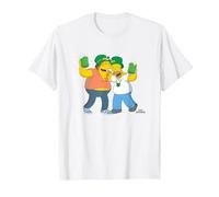 The Simpsons Homer and Barney Cheers to St. Patrick’s Day T-Shirt, Homme, Blanc, XL