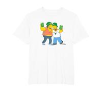 The Simpsons Homer and Barney Cheers to St. Patrick’s Day T-Shirt, Homme Grandes Tailles, Blanc, 3X Tall