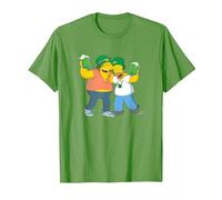 The Simpsons Homer and Barney Cheers to St. Patrick’s Day T-Shirt, Homme, Herbe, 3XL