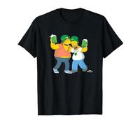 The Simpsons Homer and Barney Cheers to St. Patrick’s Day T-Shirt, Homme, Noir, 5XL