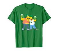 The Simpsons Homer and Barney Cheers to St. Patrick’s Day T-Shirt, Homme, Vert Kelly, M