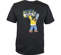 The Simpsons - Homer Male T-Shirt Man at Work, Schwarz, GR. XL